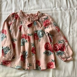 Girl’s Pink Flowered Top